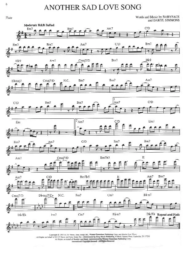 télécharger la partition d'accordéon Another sad love song (Chant : Toni Braxton) (R & B Ballade) au format PDF