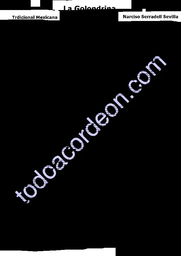 télécharger la partition d'accordéon La Golondrina (Traditionnel Mexique) au format PDF