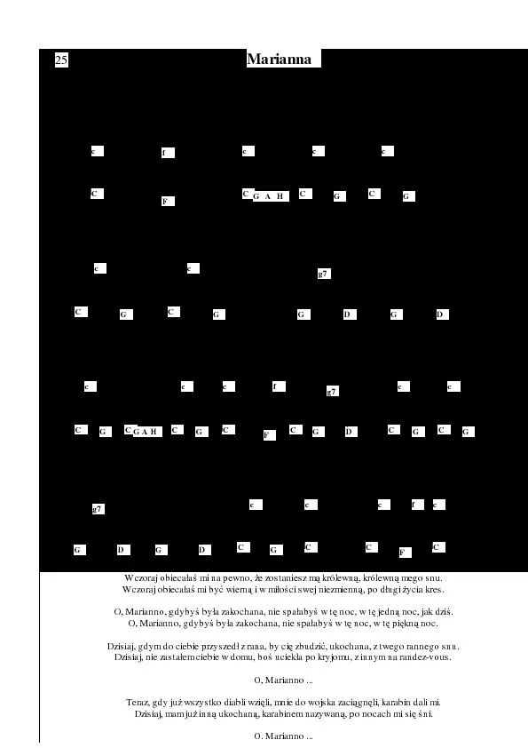 télécharger la partition d'accordéon Marianna au format PDF
