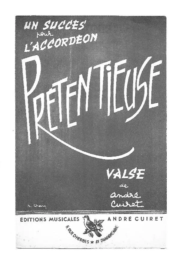 télécharger la partition d'accordéon Prétentieuse (Valse) au format PDF
