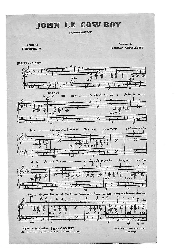 télécharger la partition d'accordéon John le Cow-Boy (Samba Sketch) au format PDF