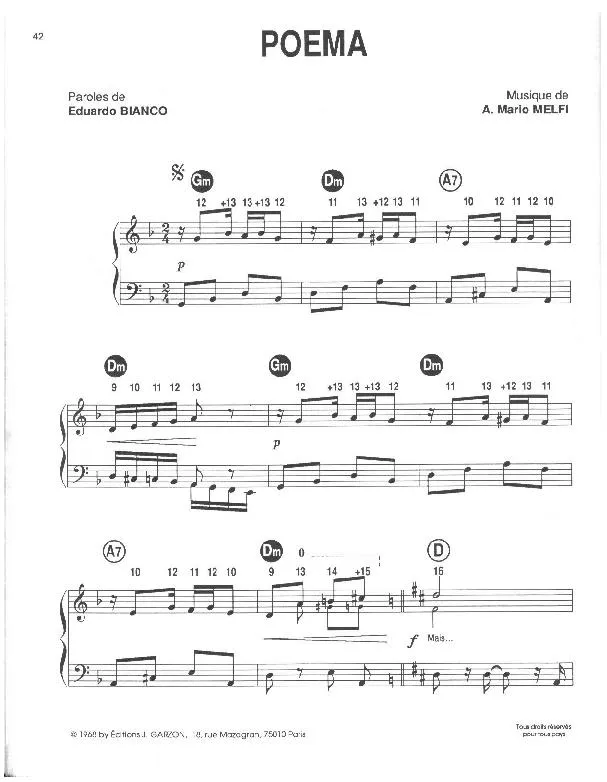 télécharger la partition d'accordéon Poéma (Tango) au format PDF