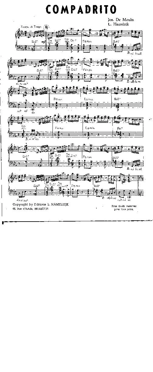 télécharger la partition d'accordéon Compadrito (Tango) au format PDF