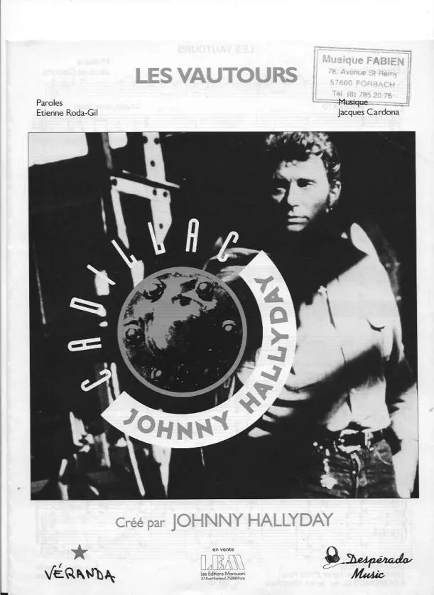 télécharger la partition d'accordéon Les Vautours (Chant : Johnny Hallyday) au format PDF