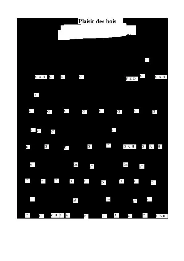 télécharger la partition d'accordéon Plaisir des bois (Valse) (Relevé) au format PDF
