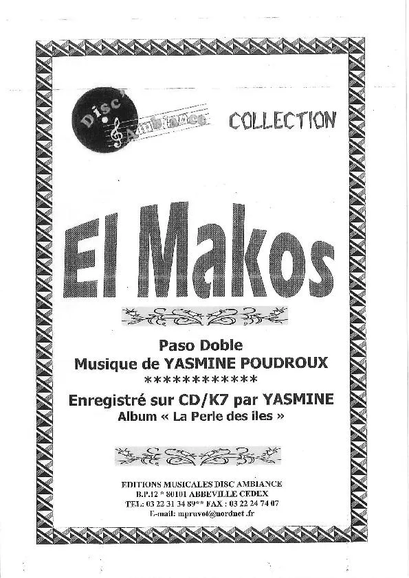 télécharger la partition d'accordéon El Makos (Paso Doble) au format PDF