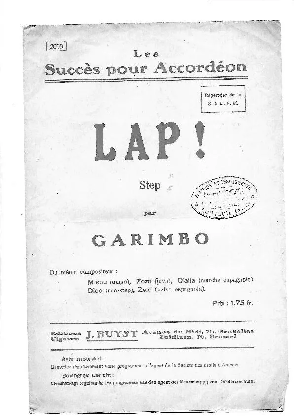 télécharger la partition d'accordéon Lap (Step) au format PDF