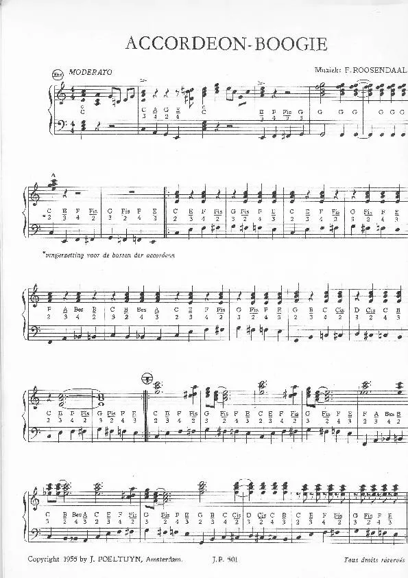 télécharger la partition d'accordéon Accordéon Boogie au format PDF