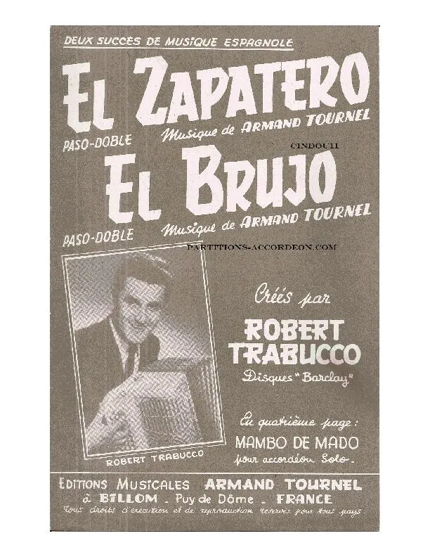 télécharger la partition d'accordéon El Zapatero (Créé par : Robert Trabucco) (Orchestration) (Paso Doble) au format PDF
