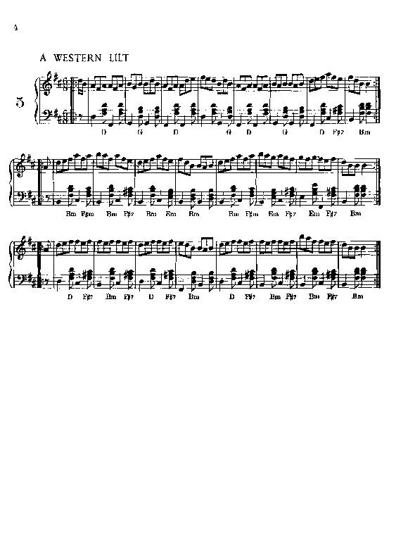 télécharger la partition d'accordéon A Western Lilt (Gigue) au format PDF