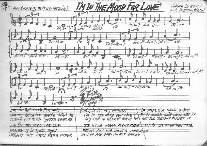 télécharger la partition d'accordéon I'm In The Mood For Love au format PDF