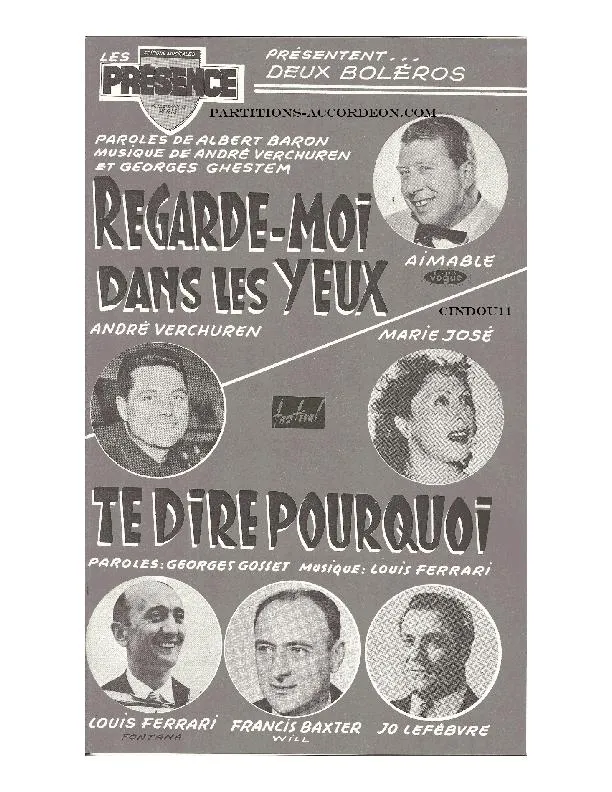 télécharger la partition d'accordéon Te dire pourquoi (Orchestration Complète) (Boléro) au format PDF