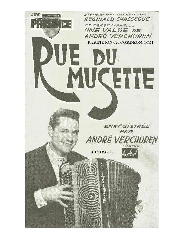 télécharger la partition d'accordéon Rue du Musette (Orchestration) (Valse) au format PDF