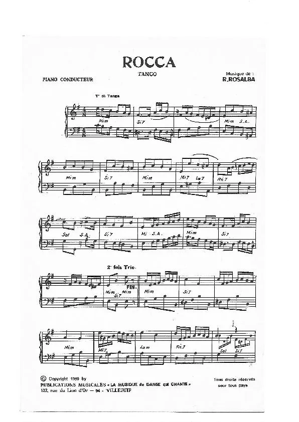 télécharger la partition d'accordéon Rocca (Tango) au format PDF