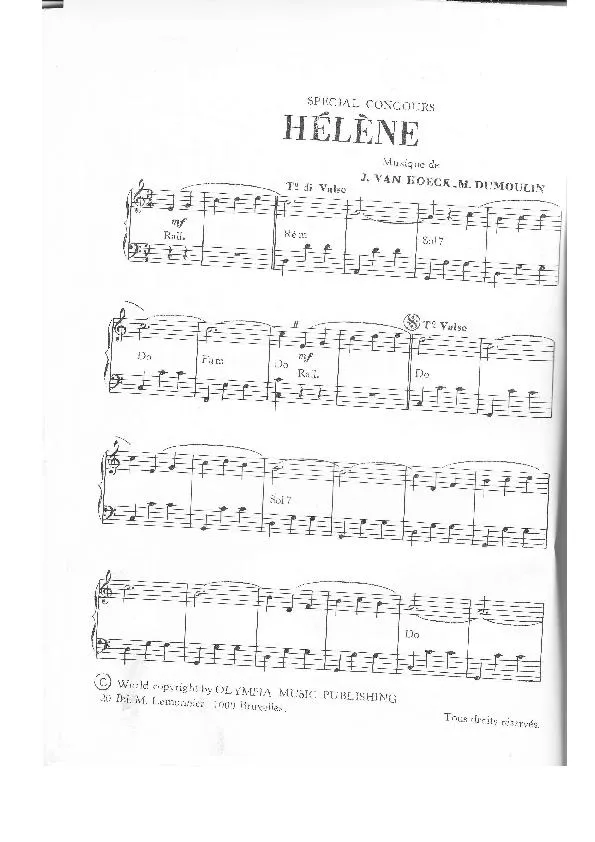 télécharger la partition d'accordéon Hélène (Valse) (Spécial Concours) au format PDF