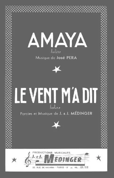 télécharger la partition d'accordéon Amaya (Orchestration Complète) (Boléro Oriental) au format PDF