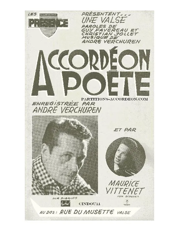 télécharger la partition d'accordéon Accordéon Poète (Orchestration Complète) (Valse) au format PDF