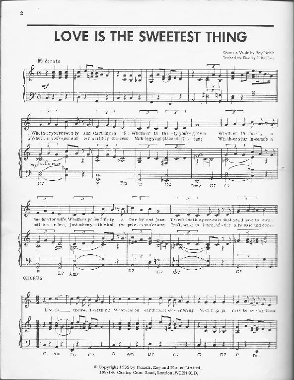 télécharger la partition d'accordéon Love is the sweetest thing (Arrangement : Dudley E Bayford) (Slow Fox) au format PDF