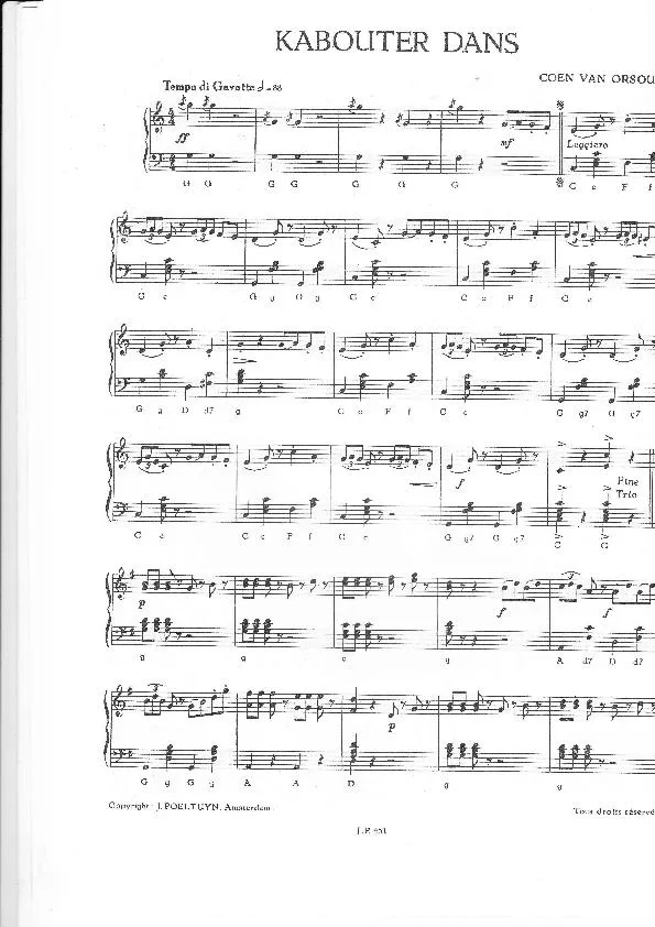 télécharger la partition d'accordéon Kabouter Dans (Gavotte) au format PDF