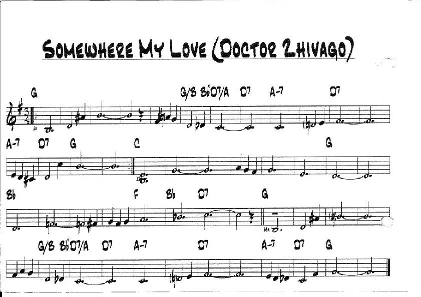 télécharger la partition d'accordéon Somewhere My Love (Doctor Zhivago Love) au format PDF