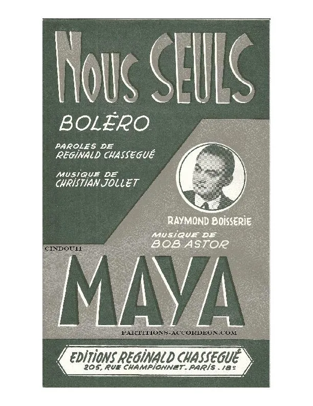 télécharger la partition d'accordéon Maya (Enregistré par : Raymond Boisserie) (Orchestration) (Baïon) au format PDF