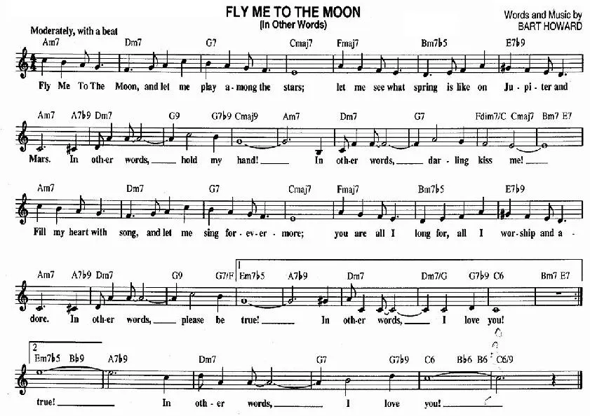 télécharger la partition d'accordéon Fly Me To The Moon (In Other Words) (Chant : Frank Sinatra) au format PDF