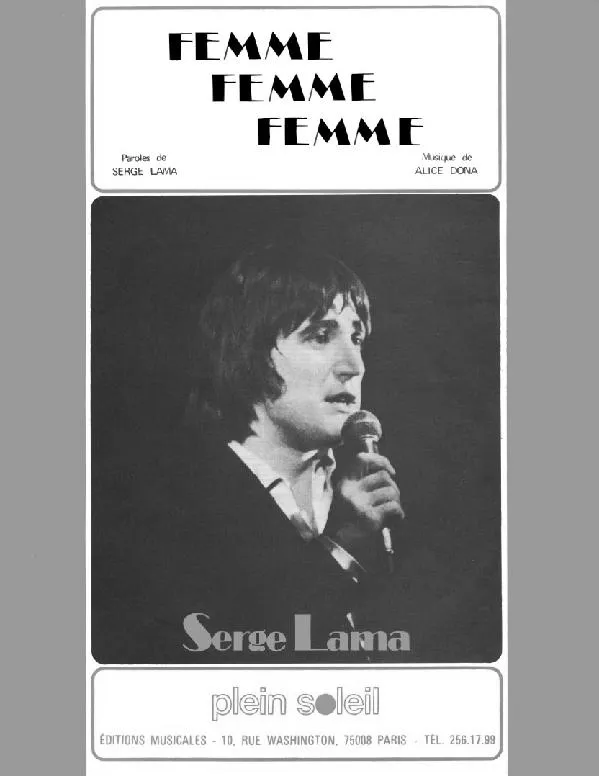 télécharger la partition d'accordéon Femme Femme Femme au format PDF