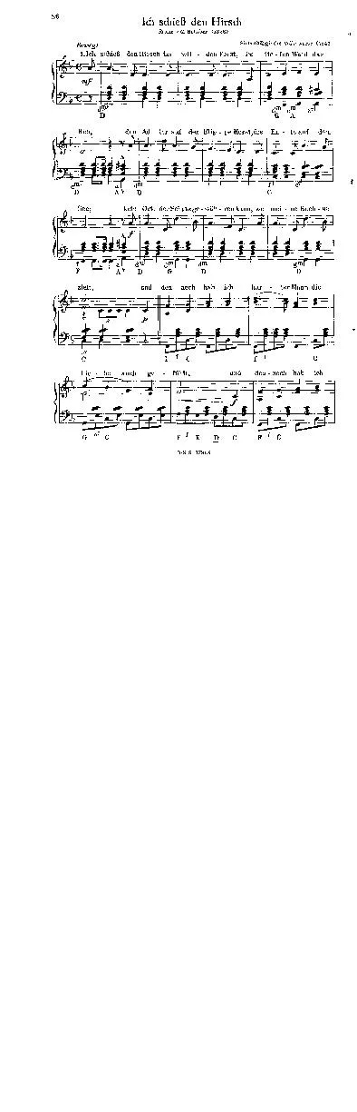 télécharger la partition d'accordéon Ich schiess den Hirsch (Texte : Franz von Schober) (Marche) au format PDF