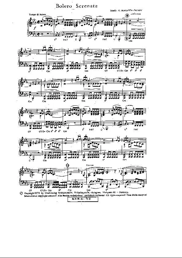 télécharger la partition d'accordéon Bolero Serenata au format PDF