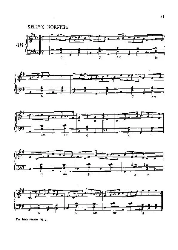 télécharger la partition d'accordéon Kelly's hornpipe (Folk) au format PDF