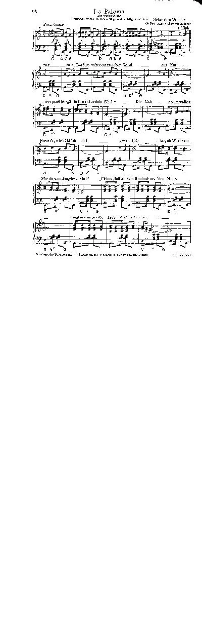 télécharger la partition d'accordéon La paloma (Die weisse Taube) (Tango) au format PDF