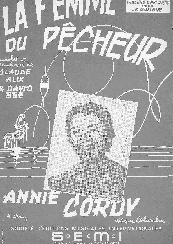 télécharger la partition d'accordéon La femme du pêcheur (Chant : Annie Cordy) au format PDF