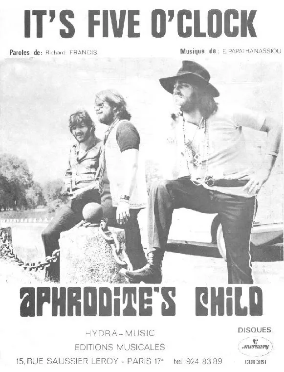 télécharger la partition d'accordéon It's Five O'Clock (Chant : Aphrodite's Child) (Slow) au format PDF