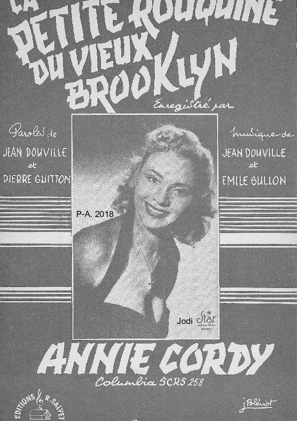 télécharger la partition d'accordéon La petite rouquine du vieux Brooklyn (Chant : Annie Cordy) (Polka Américaine) au format PDF