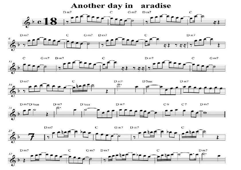 télécharger la partition d'accordéon Another Day In Paradise au format PDF