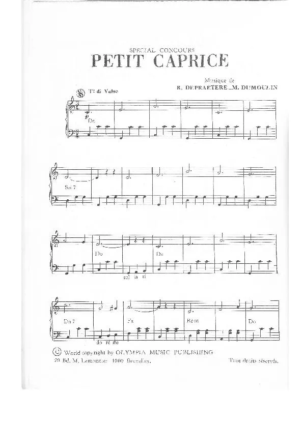 télécharger la partition d'accordéon Petit caprice (Valse) (Spécial Concours) au format PDF
