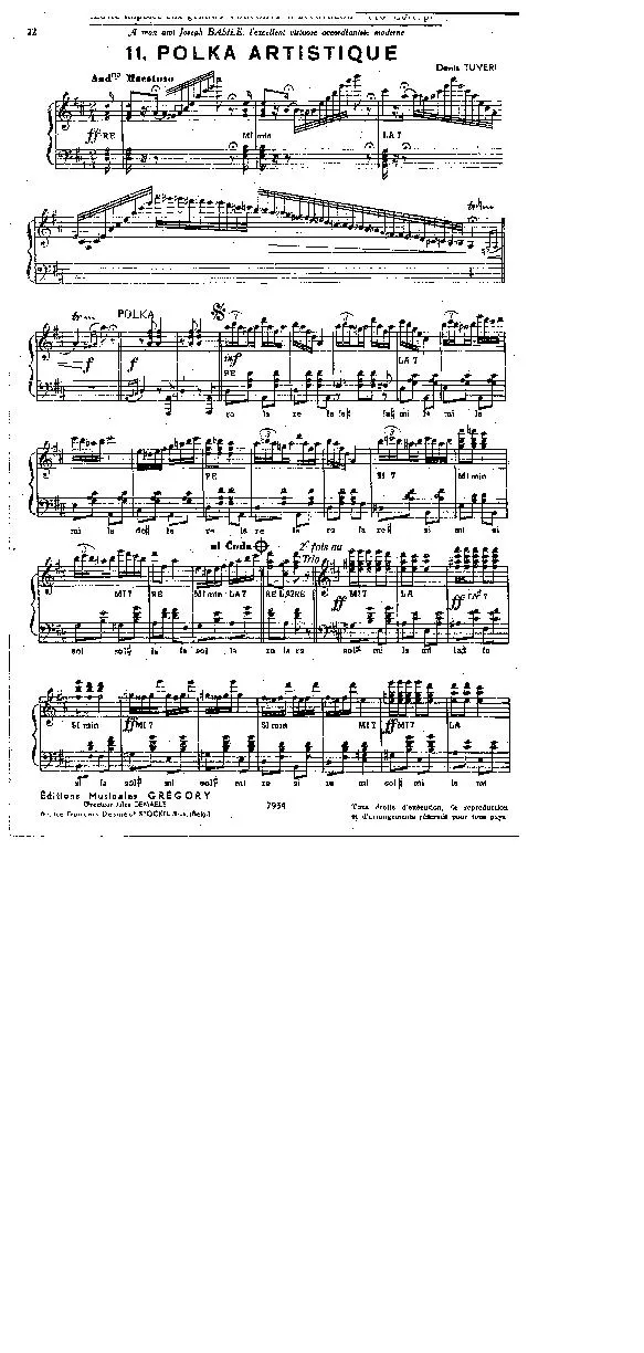 télécharger la partition d'accordéon Polka Artistique au format PDF