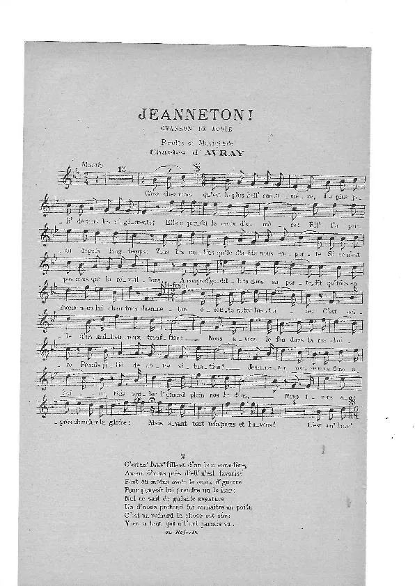 télécharger la partition d'accordéon Jeanneton ! (Chanson de Route) au format PDF