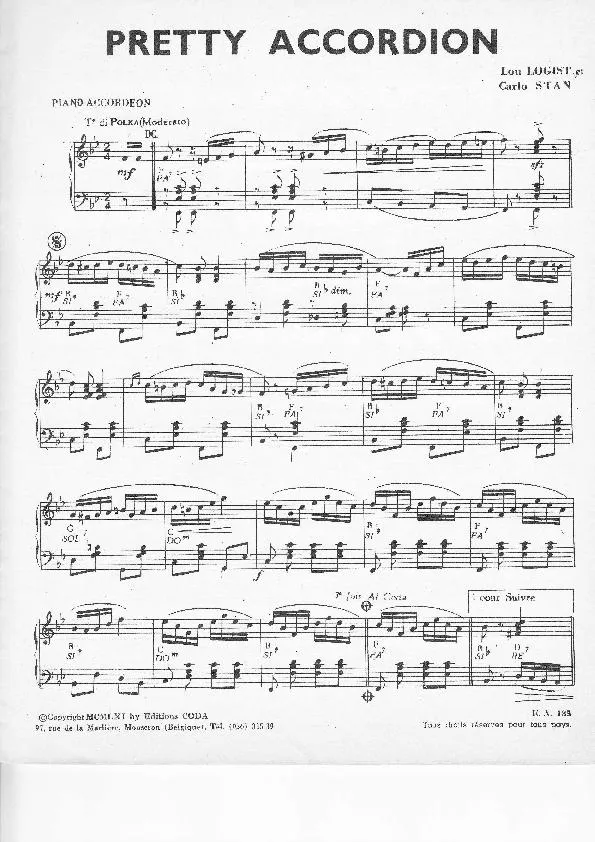 télécharger la partition d'accordéon Pretty Accordion (Polka) au format PDF