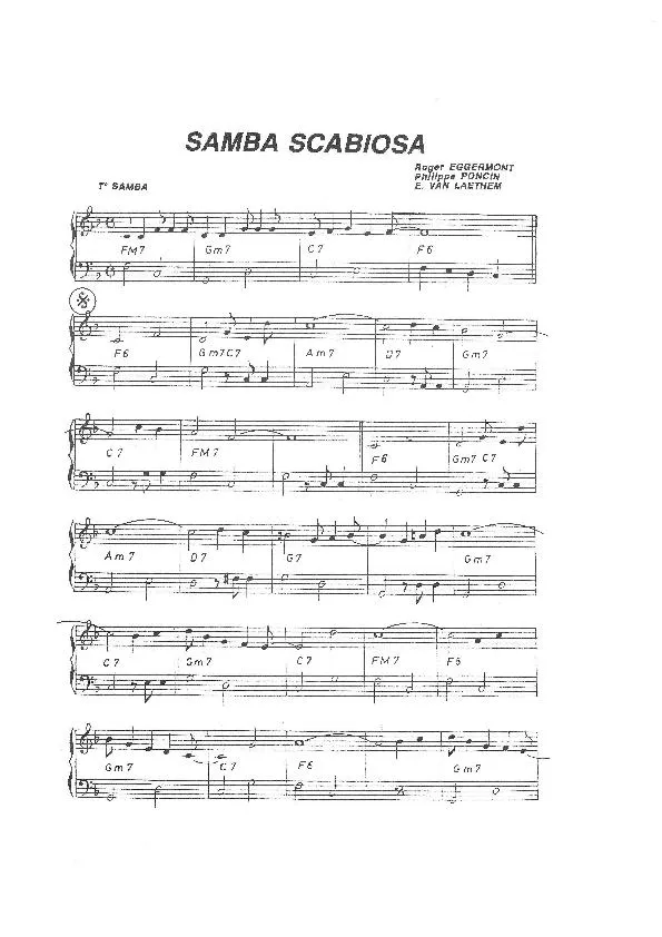télécharger la partition d'accordéon Samba Scabiosa au format PDF