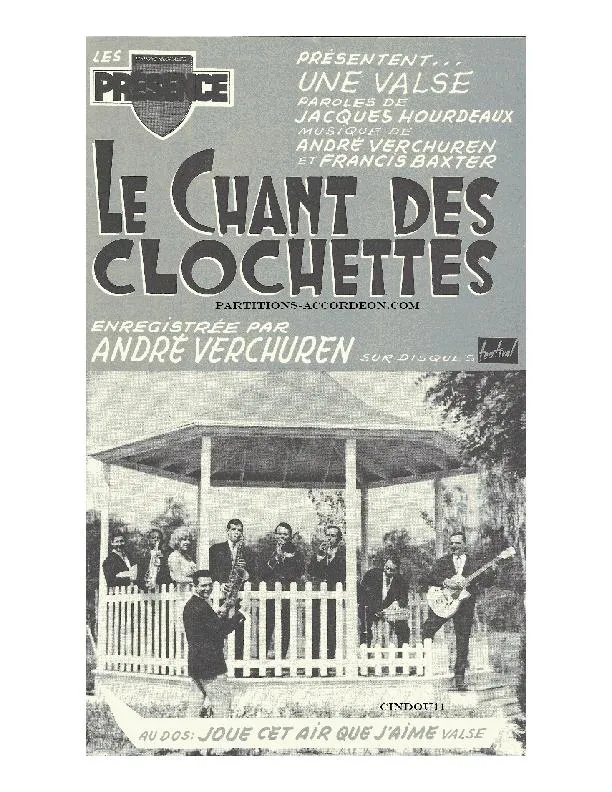 télécharger la partition d'accordéon Le chant des clochettes (Valse) au format PDF