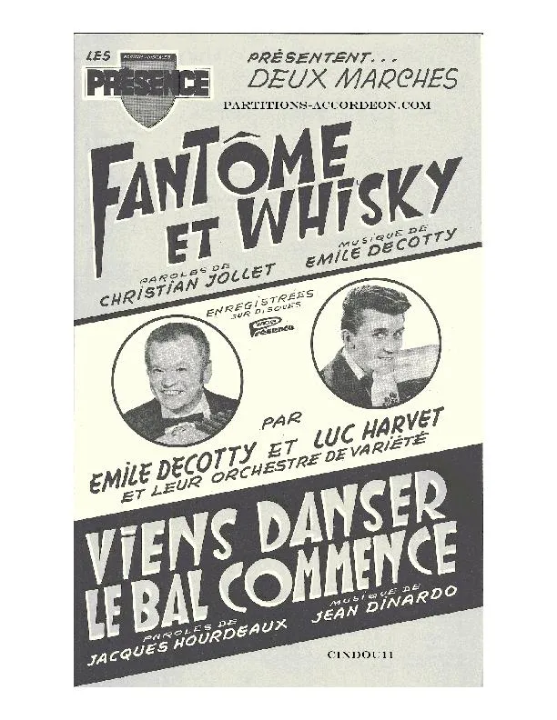 télécharger la partition d'accordéon Viens danser le bal commence (Enregistrée par : Emile Decotty / Luc Harvet) (Orchestration) (Marche) au format PDF