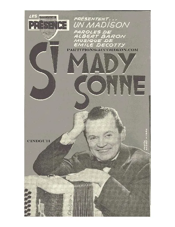 télécharger la partition d'accordéon Si Mady sonne (Orchestration Complète) (Madison) au format PDF