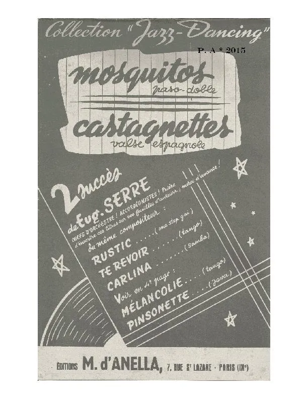 télécharger la partition d'accordéon Castagnettes (Orchestration) (Valse Espagnole) au format PDF