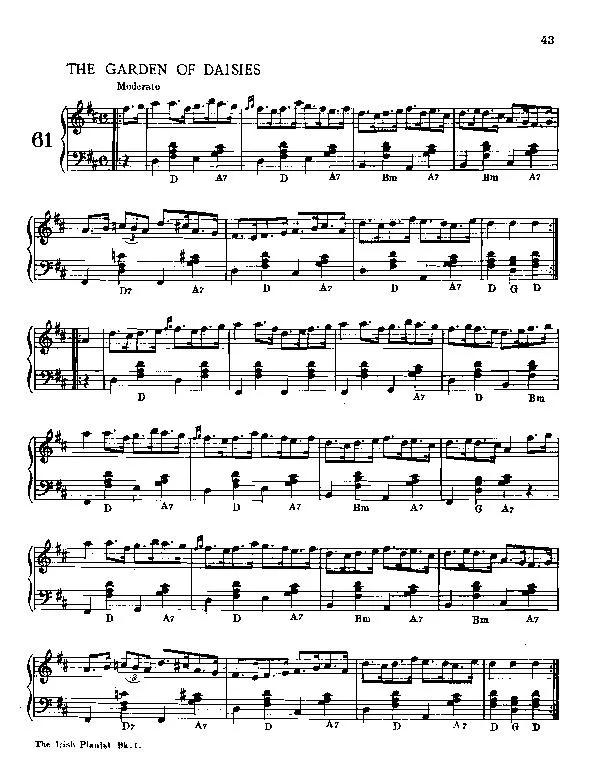 télécharger la partition d'accordéon The Garden of Daisies (Folk) au format PDF
