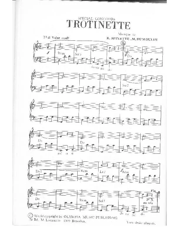 télécharger la partition d'accordéon Trotinette (Valse) (Spécial Concours) au format PDF