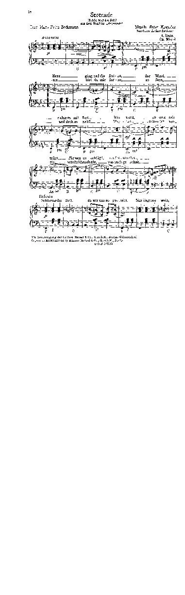 télécharger la partition d'accordéon Serenade (Schön war die Zeit) (Arrangement : Lothar Lechner) (Valse Lente) au format PDF