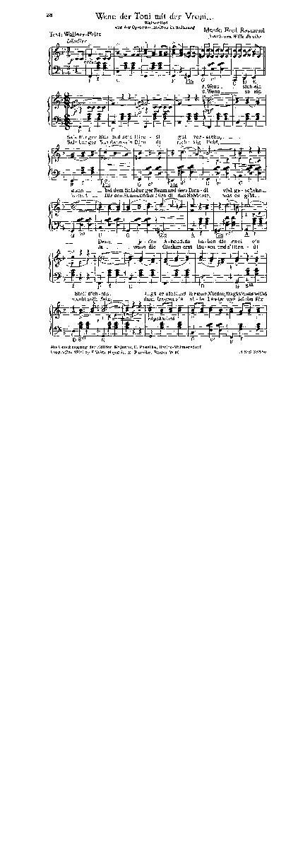 télécharger la partition d'accordéon Wenn der Toni mit der Vroni (Arrangement : Willi Draths) (Valse) au format PDF