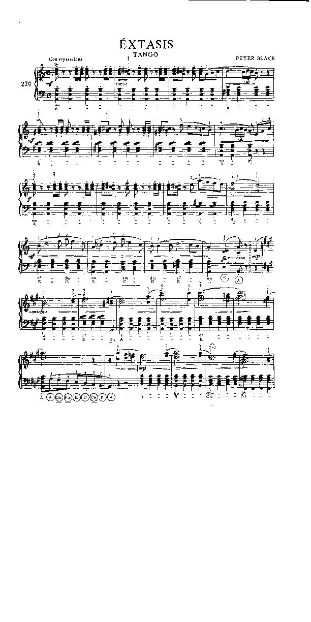 télécharger la partition d'accordéon Extasis (Tango) au format PDF
