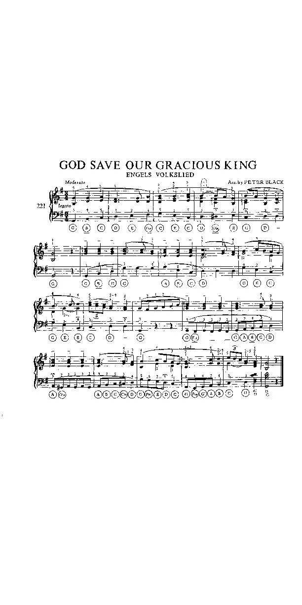 télécharger la partition d'accordéon God save our gracious King (Arrangement : Peter Black) (Valse) au format PDF